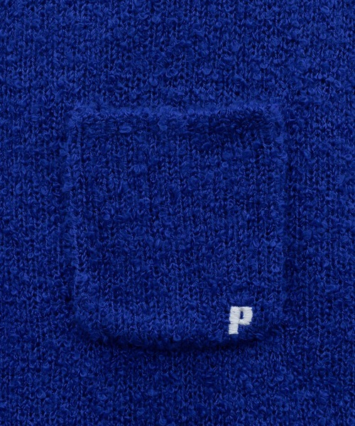 Perushu（ペルーシュ）の「ブークレカラーニットシャツカーディガン（カーディガン/ボレロ・メンズ・ボルドー/イエロー/ブルー・MEDIUM/LARGE）」の6枚目の写真