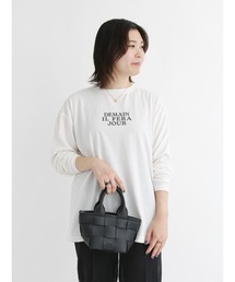 Samansa Mos2 blue | アソートロゴロンT(Tシャツ/カットソー)