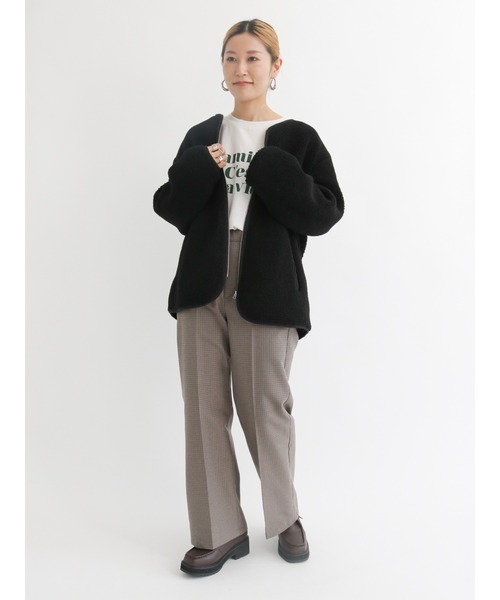 Samansa Mos2 blue（サマンサモスモスブルー）の「アソートロゴロンT（Tシャツ/カットソー・レディース・オフホワイト/ライトベージュ/ブラック・ﾌﾘ-）」の21枚目の写真