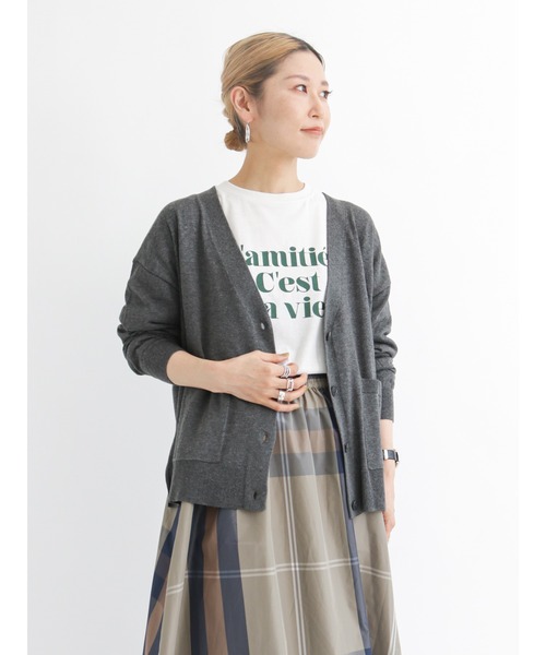 Samansa Mos2 blue（サマンサモスモスブルー）の「アソートロゴロンT（Tシャツ/カットソー・レディース・オフホワイト/ライトベージュ/ブラック・ﾌﾘ-）」の14枚目の写真