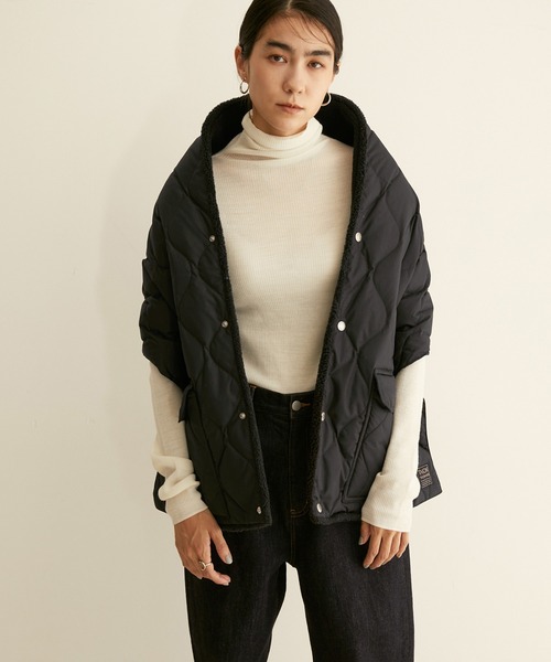 TAION(タイオン)の「【TAION(タイオン)】ミリタリーリバーシブルダウンストール(ストール/ショール・レディース・ブラック/オリーブ・FREE)」の10枚目の写真