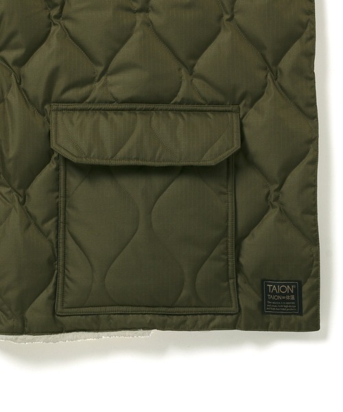 TAION(タイオン)の「【TAION(タイオン)】ミリタリーリバーシブルダウンストール(ストール/ショール・レディース・ブラック/オリーブ・FREE)」の16枚目の写真