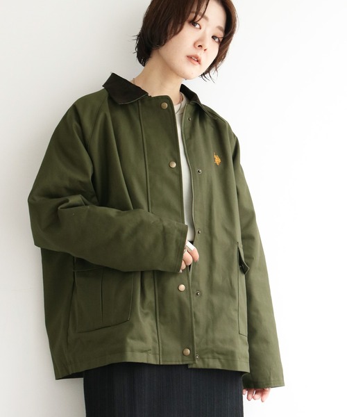 U.S. POLO ASSN.（ユーエスポロアッスン）の「notch.別注 U.S. POLO ASSN.裏キルトカバーオール（カバーオール・レディース・オリーブ/オフホワイト・MEDIUM）」の21枚目の写真