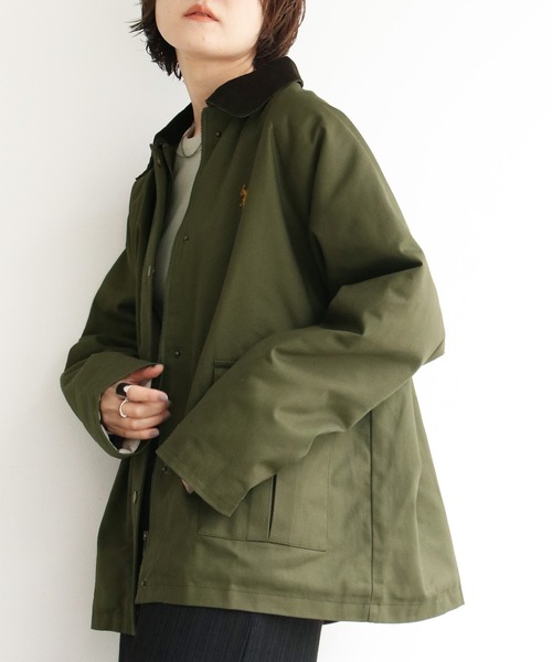 U.S. POLO ASSN.（ユーエスポロアッスン）の「notch.別注 U.S. POLO ASSN.裏キルトカバーオール（カバーオール・レディース・オリーブ/オフホワイト・MEDIUM）」の19枚目の写真