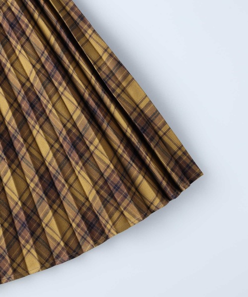 HONEYSUCKLE ROSE（ハニーサックルローズ）の「【HONEYSUCKLE ROSE】チェックプリーツスカート（スカート・レディース・グリーン/イエロー/グレー・L/M）」の6枚目の写真