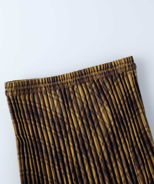 HONEYSUCKLE ROSE（ハニーサックルローズ）の「【HONEYSUCKLE ROSE】チェックプリーツスカート（スカート・レディース・グリーン/イエロー/グレー・L/M）」の7枚目の写真