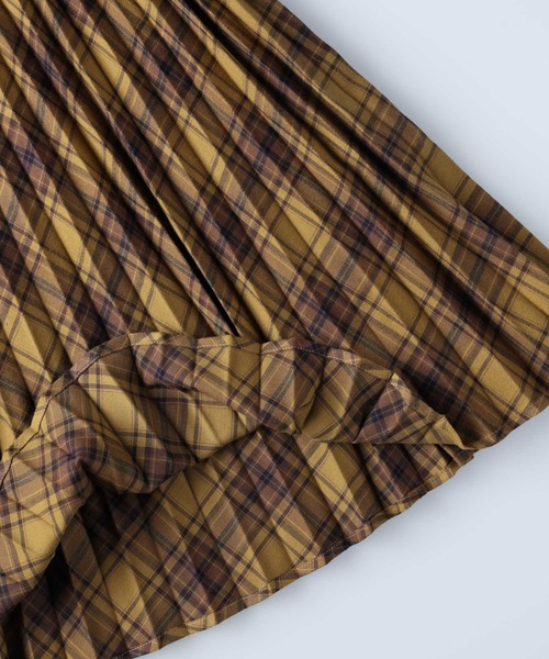 HONEYSUCKLE ROSE（ハニーサックルローズ）の「【HONEYSUCKLE ROSE】チェックプリーツスカート（スカート・レディース・グリーン/イエロー/グレー・L/M）」の8枚目の写真