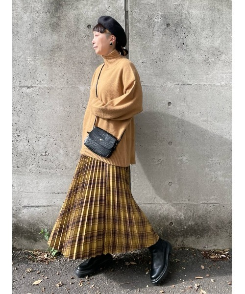 HONEYSUCKLE ROSE（ハニーサックルローズ）の「【HONEYSUCKLE ROSE】チェックプリーツスカート（スカート・レディース・グリーン/イエロー/グレー・L/M）」の19枚目の写真