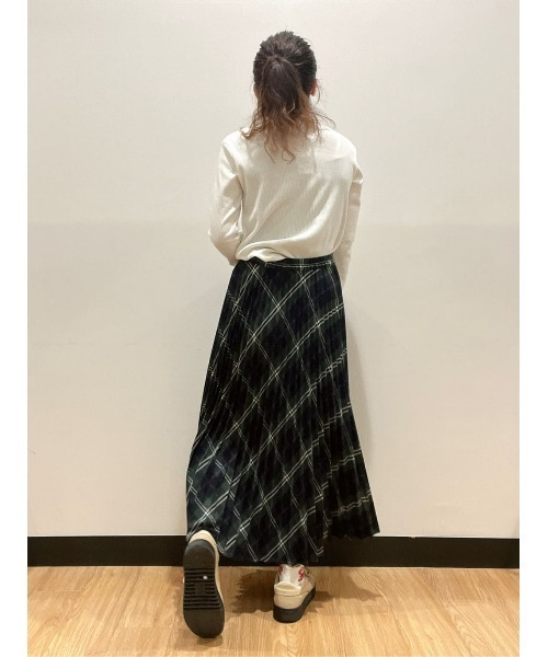 HONEYSUCKLE ROSE（ハニーサックルローズ）の「【HONEYSUCKLE ROSE】チェックプリーツスカート（スカート・レディース・グリーン/イエロー/グレー・L/M）」の15枚目の写真