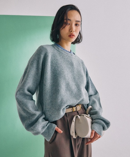 mysty woman(ミスティウーマン)の「【復刻/WEB限定】あざと可愛さ抜群のモテニット!アイスクリームクルーニット 179604(ニット/セーター・レディース・ブラック系その他/ベージュ系その他/グリーン系その他/ブルー系その他/ピンク系その他/レッド系その他/オレンジ系その他/ホワイト系その他/チョコ/桜/ライトグリーン/パープル系その他/グレー系その他・FREE)」の9枚目の写真