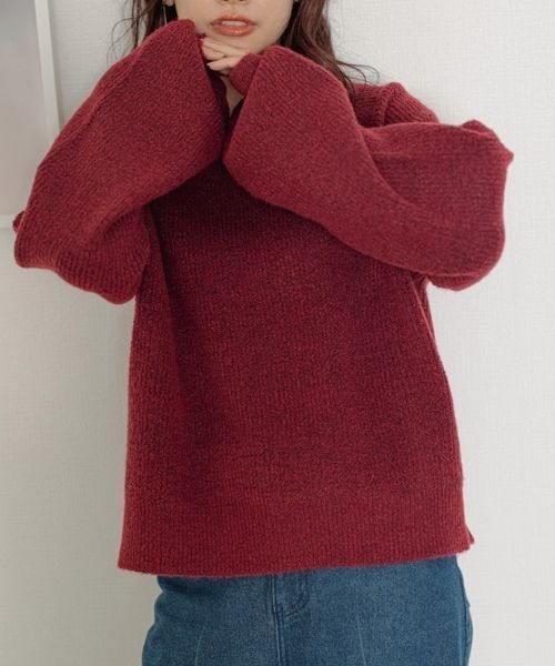 mysty woman(ミスティウーマン)の「【復刻/WEB限定】あざと可愛さ抜群のモテニット!アイスクリームクルーニット 179604(ニット/セーター・レディース・ブラック系その他/ベージュ系その他/グリーン系その他/ブルー系その他/ピンク系その他/レッド系その他/オレンジ系その他/ホワイト系その他/チョコ/桜/ライトグリーン/パープル系その他/グレー系その他・FREE)」の12枚目の写真