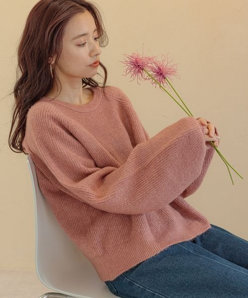 mysty woman(ミスティウーマン)の「【復刻/WEB限定】あざと可愛さ抜群のモテニット!アイスクリームクルーニット 179604(ニット/セーター・レディース・ブラック系その他/ベージュ系その他/グリーン系その他/ブルー系その他/ピンク系その他/レッド系その他/オレンジ系その他/ホワイト系その他/チョコ/桜/ライトグリーン/パープル系その他/グレー系その他・FREE)」の22枚目の写真