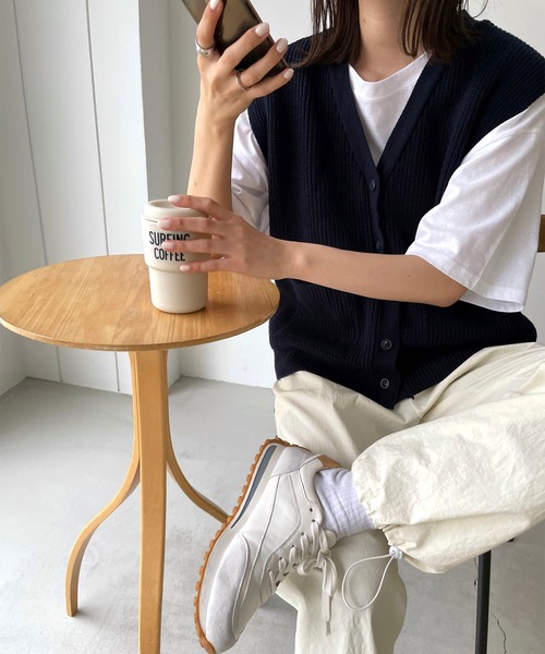 CANAL JEAN（キャナルジーン）の「【Via.J】ニットベスト（ベスト・レディース・ネイビー・ONE SIZE）」の8枚目の写真