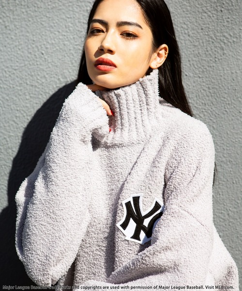 BACK TO THE FIELD（バック トゥー ザ フィールド）の「【MLB】ワッペン刺繍ロゴブークレニットワンピース（ワンピース・レディース・グレー/ブラック/パープル・FREE）」の5枚目の写真