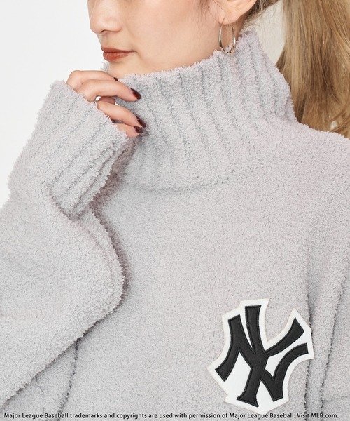 BACK TO THE FIELD（バック トゥー ザ フィールド）の「【MLB】ワッペン刺繍ロゴブークレニットワンピース（ワンピース・レディース・グレー/ブラック/パープル・FREE）」の10枚目の写真