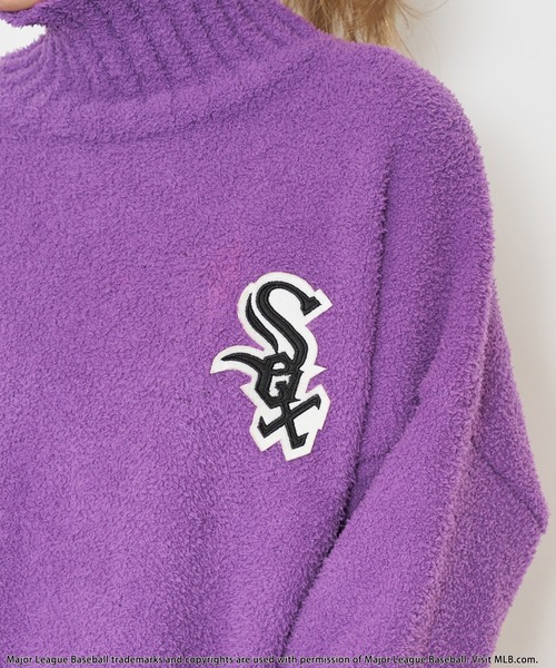 BACK TO THE FIELD（バック トゥー ザ フィールド）の「【MLB】ワッペン刺繍ロゴブークレニットワンピース（ワンピース・レディース・グレー/ブラック/パープル・FREE）」の15枚目の写真