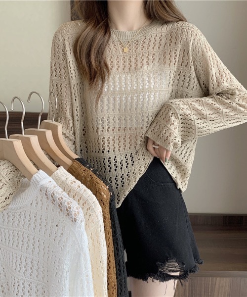 Burner（バーナー）の「【OKUOKU　0909】メッシュ かぎ編み ニット oku-tops-678975481883-159（ニット/セーター・レディース・D/E/A/B/C・FREE）」の19枚目の写真