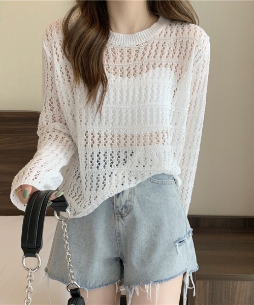 Burner（バーナー）の「【OKUOKU　0909】メッシュ かぎ編み ニット oku-tops-678975481883-159（ニット/セーター・レディース・D/E/A/B/C・FREE）」の21枚目の写真