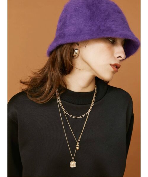 EVRIS（エヴリス）の「ファーバケットハット（ハット・レディース・パープル/アイボリー/ブラック・FREE）」の18枚目の写真