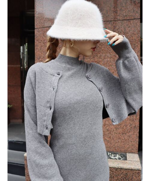 EVRIS（エヴリス）の「ファーバケットハット（ハット・レディース・パープル/アイボリー/ブラック・FREE）」の5枚目の写真