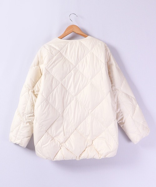 新品未使用 コート ラリベルト LALIBERTE ジャケット レディース FUNALIVE ノーカラーコート コート 「Laliberte」両面キルト配色