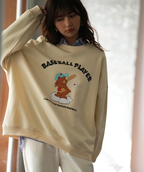 SAISON DE PAPILLON（セゾンドパピヨン）の「ビッグシルエットクルーネックトレーナー（スウェット・レディース・チャコール/ブラウン/ベージュ・フリー）」の14枚目の写真