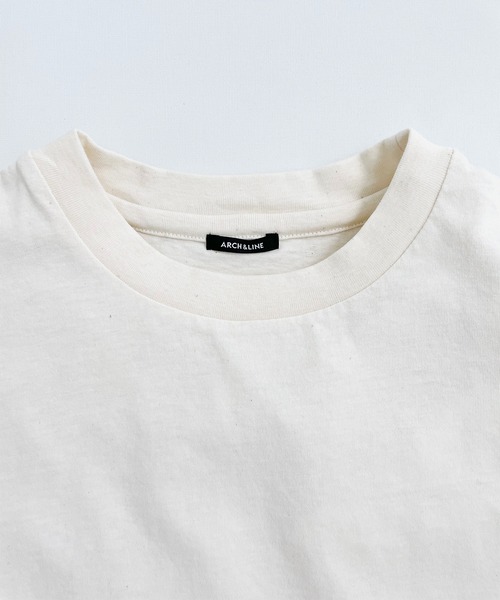 ARCH & LINE（アーチアンドライン）の「オーガニックコットン半袖Tシャツ OG UNDYED H/S TEE（Tシャツ/カットソー・レディース・オリーブ/キャメル/クリーム・3/1/2）」の9枚目の写真