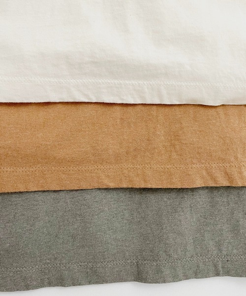 ARCH & LINE（アーチアンドライン）の「オーガニックコットン半袖Tシャツ OG UNDYED H/S TEE（Tシャツ/カットソー・レディース・オリーブ/キャメル/クリーム・3/1/2）」の11枚目の写真