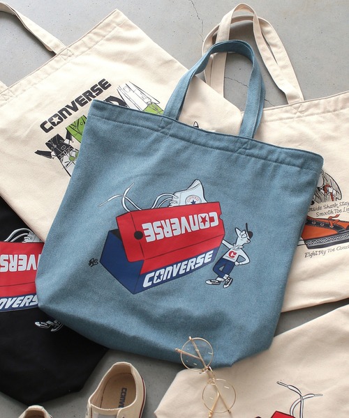 CONVERSE(コンバース)の「【CONVERSE】SORIMACHI GF TOTE BAG/トートバッグ(トートバッグ・メンズ・ブラック/グリーン/レッド/オレンジ/ブルー系・FREE)」の3枚目の写真