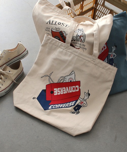 CONVERSE(コンバース)の「【CONVERSE】SORIMACHI GF TOTE BAG/トートバッグ(トートバッグ・メンズ・ブラック/グリーン/レッド/オレンジ/ブルー系・FREE)」の4枚目の写真