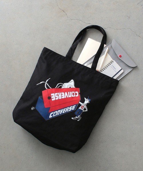 CONVERSE(コンバース)の「【CONVERSE】SORIMACHI GF TOTE BAG/トートバッグ(トートバッグ・メンズ・ブラック/グリーン/レッド/オレンジ/ブルー系・FREE)」の2枚目の写真