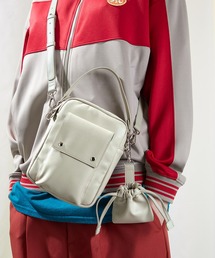 ENDER PRODUCTS | シンセティックレザー 巾着ポーチ付き 2WAYハンドルショルダーバッグ【ENDER PRODUCTS/エンダープロダクツ】(ショルダーバッグ)