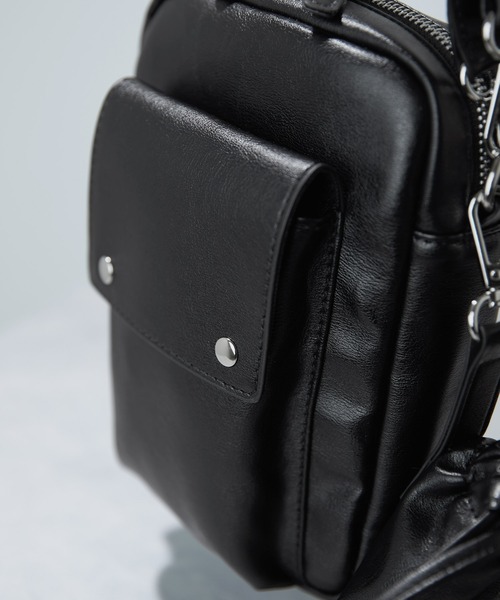 ENDER PRODUCTS（エンダープロダクツ）の「シンセティックレザー 巾着ポーチ付き 2WAYハンドルショルダーバッグ【ENDER PRODUCTS/エンダープロダクツ】（ショルダーバッグ・メンズ・ブラック/イエロー/ライトグレー/ダークブラウン・FREE）」の17枚目の写真