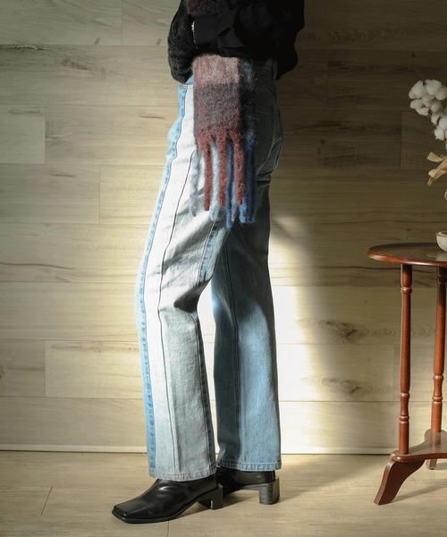 aimoha(アイモハ)の「【aimoha】オリジナル リメイク感 リバースデザインストレートジーンズ (LV)(デニムパンツ・レディース・インディゴブルー/ブラック/ブルー・SMALL/MEDIUM/LARGE/X-LARGE)」の17枚目の写真