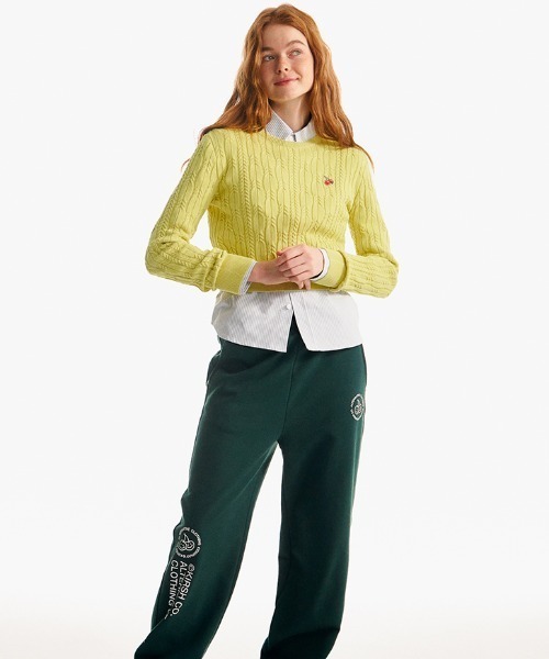 KIRSH(キルシー)の「KIRSH SMALL CHERRY CABLE CROP KNIT/キルシースモールチェリーケーブルクロップニット(ニット/セーター・レディース・アイボリー/パープル/ネイビー/ライトグリーン/ピンク・ONE SIZE)」の19枚目の写真