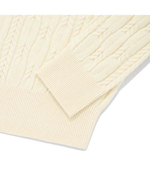 KIRSH(キルシー)の「KIRSH SMALL CHERRY CABLE CROP KNIT/キルシースモールチェリーケーブルクロップニット(ニット/セーター・レディース・アイボリー/パープル/ネイビー/ライトグリーン/ピンク・ONE SIZE)」の14枚目の写真