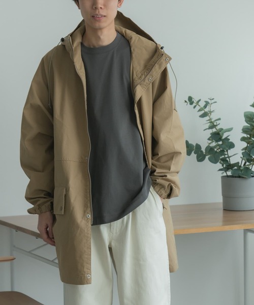 FORK&SPOON(フォークアンドスプーン)の「FORK&SPOON ドルマンハーフコート(その他アウター・メンズ・ベージュ/ネイビー・5/4)」の1枚目の写真