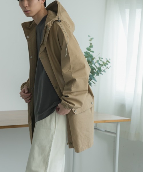 FORK&SPOON(フォークアンドスプーン)の「FORK&SPOON ドルマンハーフコート(その他アウター・メンズ・ベージュ/ネイビー・5/4)」の5枚目の写真