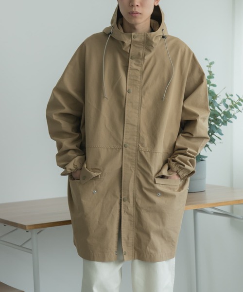 FORK&SPOON(フォークアンドスプーン)の「FORK&SPOON ドルマンハーフコート(その他アウター・メンズ・ベージュ/ネイビー・5/4)」の8枚目の写真