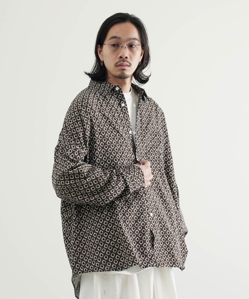 Air Tokyo（エアートウキョー）の「オーバーサイズ 総柄 シャツ <セレクトアイテム>（シャツ/ブラウス・メンズ・ホワイト系その他/グリーン系その他/ブラック系その他・X-LARGE/LARGE/MEDIUM）」の4枚目の写真