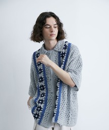 JUNRED | フラワークロシェハーフスリーブシャツ(シャツ/ブラウス)