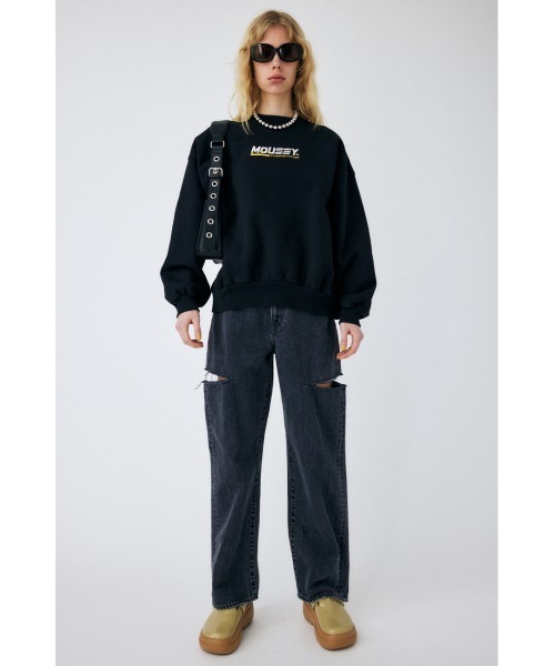 MOUSSY（マウジー）の「MOUSSY SPORT LOGO プルオーバー（スウェット・レディース・ホワイト/グリーン/ライム/ライトブラック・FREE）」の12枚目の写真