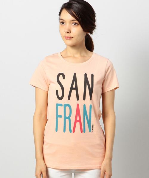 coen(コーエン)の「ウエストコーストプリントTシャツ◆(Tシャツ/カットソー・レディース・オフホワイト/シャーベット/ライトブルー/ネイビー・MEDIUM/LARGE)」の9枚目の写真