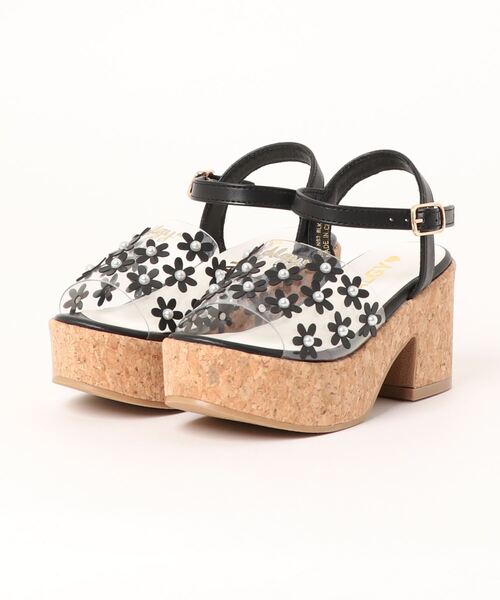 algy（アルジー）の「（ALGY）小花モチーフ クリア素材 ボリュームサンダル（サンダル・キッズ・ブラック/イエロー/ライトグリーン/ホワイト・19.0cm/20.0cm/21.0cm/22.0cm/23.0cm/24.0cm）」の8枚目の写真