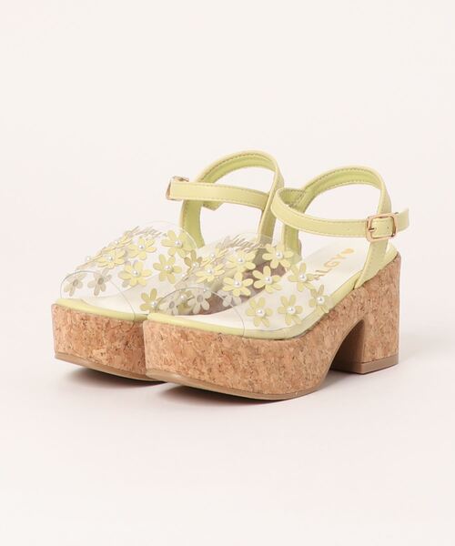 algy（アルジー）の「（ALGY）小花モチーフ クリア素材 ボリュームサンダル（サンダル・キッズ・ブラック/イエロー/ライトグリーン/ホワイト・19.0cm/20.0cm/21.0cm/22.0cm/23.0cm/24.0cm）」の10枚目の写真