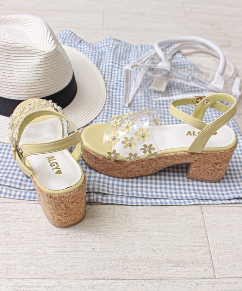 algy（アルジー）の「（ALGY）小花モチーフ クリア素材 ボリュームサンダル（サンダル・キッズ・ブラック/イエロー/ライトグリーン/ホワイト・19.0cm/20.0cm/21.0cm/22.0cm/23.0cm/24.0cm）」の15枚目の写真