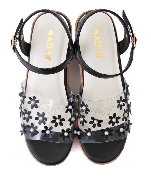 algy（アルジー）の「（ALGY）小花モチーフ クリア素材 ボリュームサンダル（サンダル・キッズ・ブラック/イエロー/ライトグリーン/ホワイト・19.0cm/20.0cm/21.0cm/22.0cm/23.0cm/24.0cm）」の11枚目の写真