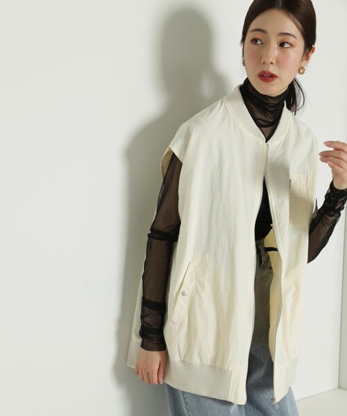 FREE'S MART（フリーズマート）の「◆MA-1 ジレ（MA-1・レディース・カーキ/ホワイト/ブラック・FREE）」の16枚目の写真