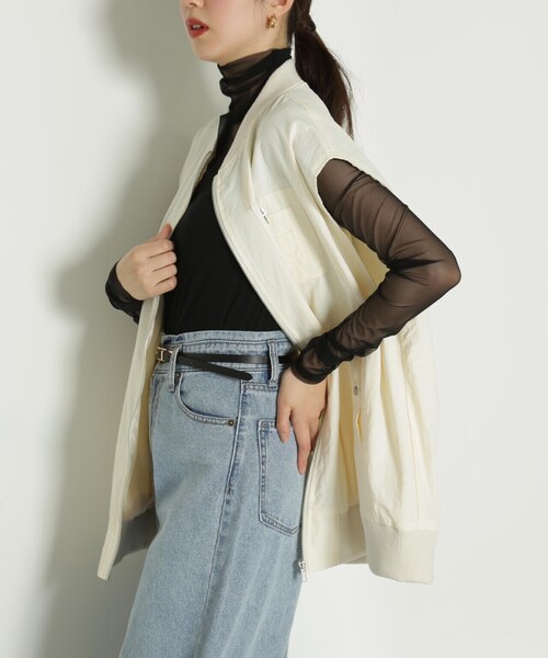 FREE'S MART（フリーズマート）の「◆MA-1 ジレ（MA-1・レディース・カーキ/ホワイト/ブラック・FREE）」の21枚目の写真