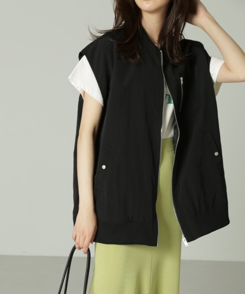 FREE'S MART（フリーズマート）の「◆MA-1 ジレ（MA-1・レディース・カーキ/ホワイト/ブラック・FREE）」の4枚目の写真